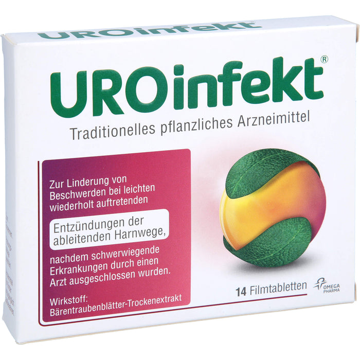 UROinfekt 864 mg Filmtabletten bei Entzündungen der ableitenden Harnwege, 14 St. Tabletten