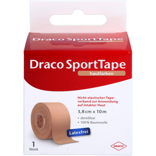 Draco Tapeverband 3,8 cm x 10 m hautfarben, 1 St. Pflaster