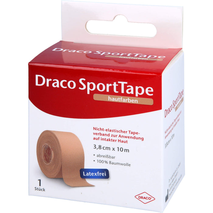 Draco Tapeverband 3,8 cm x 10 m hautfarben, 1 pc Pansement