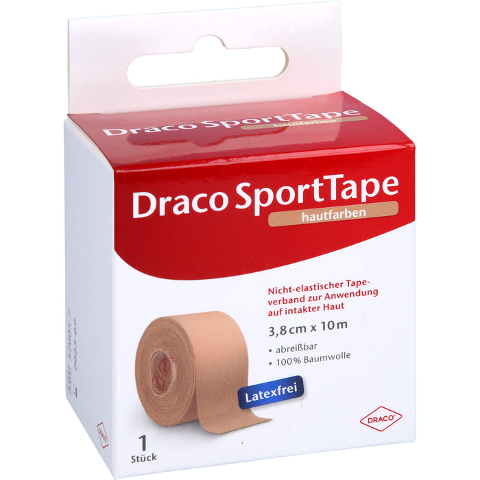 Draco Tapeverband 3,8 cm x 10 m hautfarben, 1 St. Pflaster