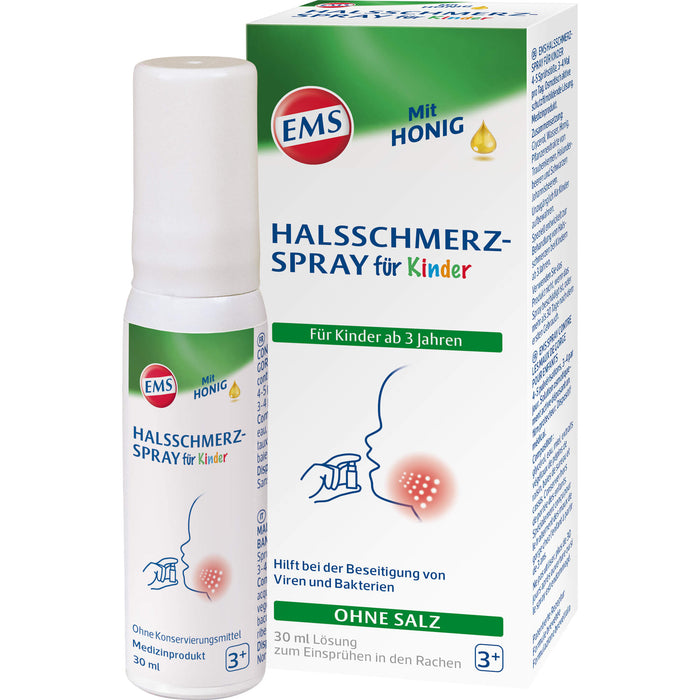 EMS Halsschmerzspray für Kinder mit Honig, 30 ml Lösung