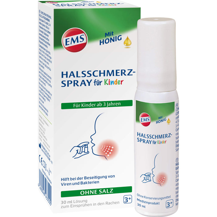 EMS Halsschmerzspray für Kinder mit Honig, 30 ml Lösung
