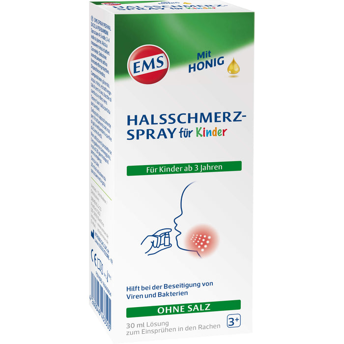 EMS Halsschmerzspray für Kinder mit Honig, 30 ml Lösung