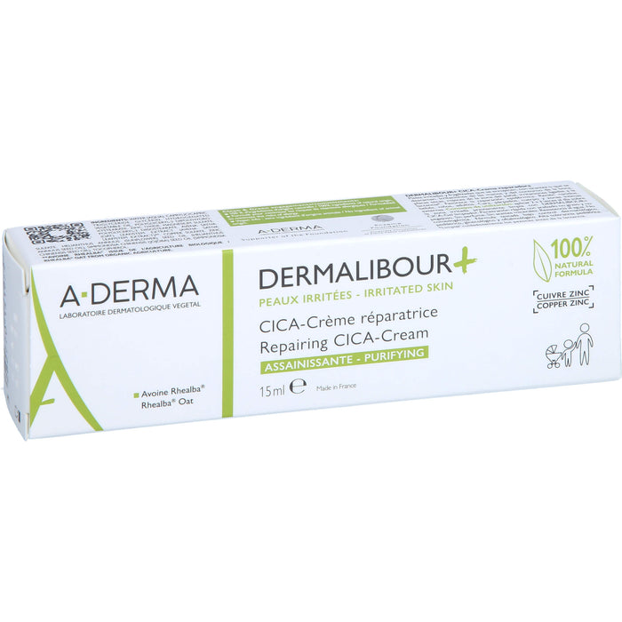 A-DERMA Dermalibour reparierende CICA-Creme, 15 ml Crème