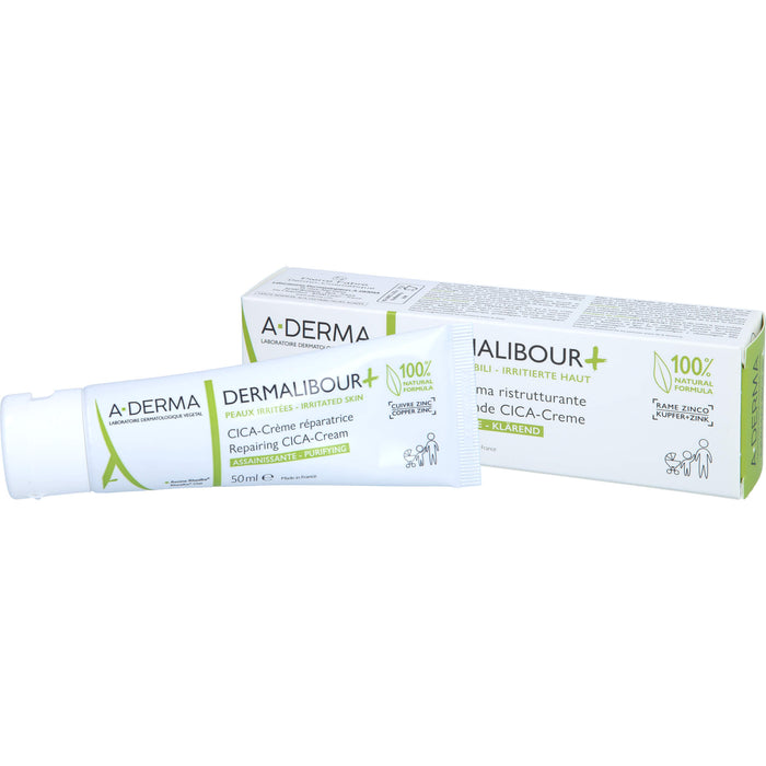A-DERMA Dermalibour + reparierende CICA-Creme, 50 ml Cream