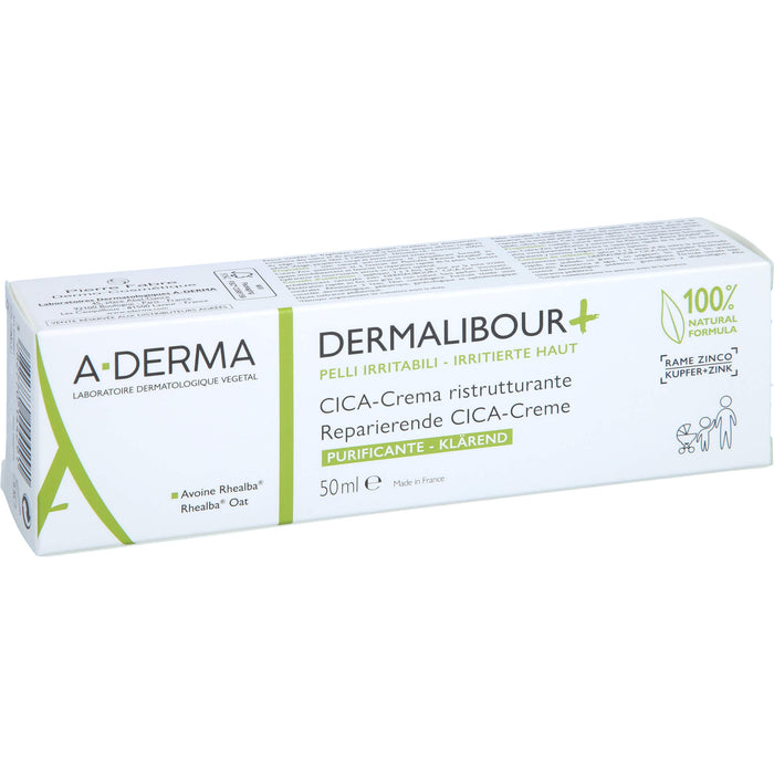 A-DERMA Dermalibour + reparierende CICA-Creme, 50 ml Cream