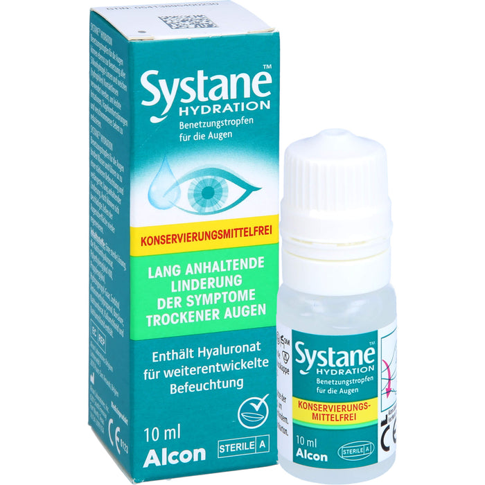 Systane Hydration Lösung ohne Konservierungsmittel bei trockenen Augen, 10 ml Solution