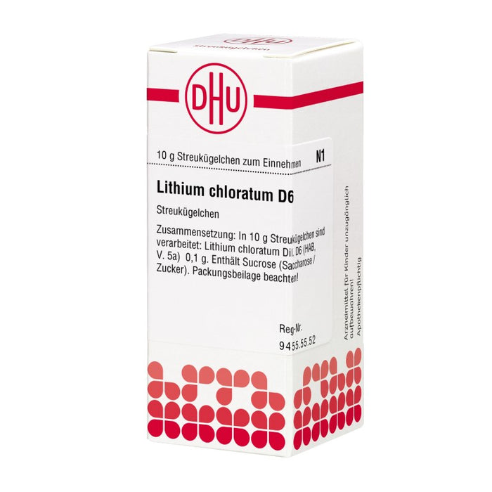 DHU Lithium chloratum D6 Globuli, 10 g Globules