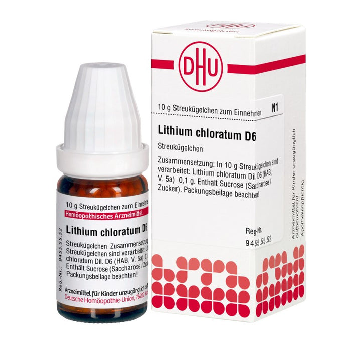 DHU Lithium chloratum D6 Globuli, 10 g Globules