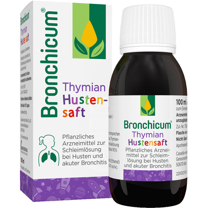 Bronchicum Thymian Hustensaft zur Schleimlösung bei Husten und akuter Bronchitis, 100 ml Lösung