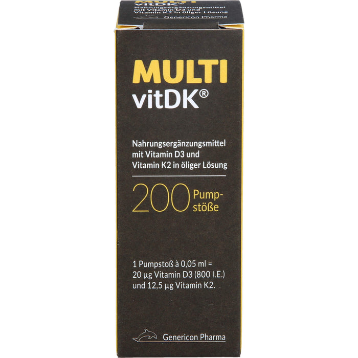MULTIvitDK Lösung mit Vitamin D3 und Vitamin K2, 10 ml Öl