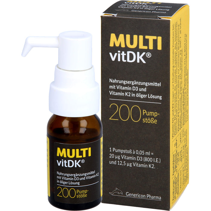 MULTIvitDK Lösung mit Vitamin D3 und Vitamin K2, 10 ml Huile