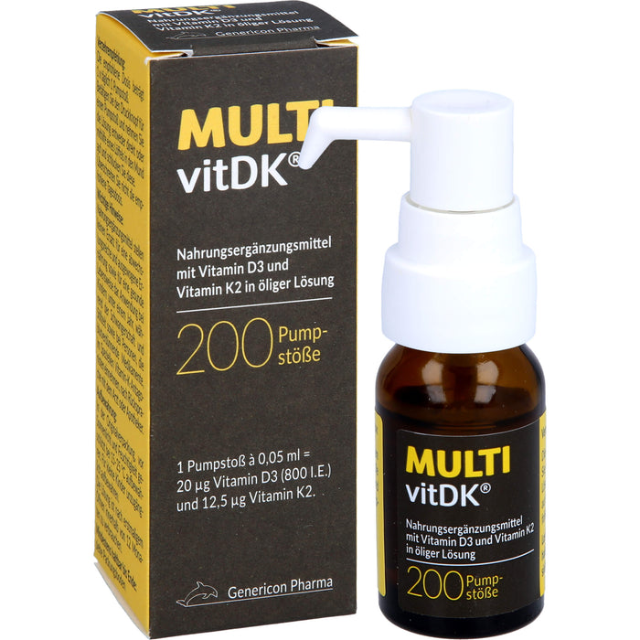 MULTIvitDK Lösung mit Vitamin D3 und Vitamin K2, 10 ml Huile