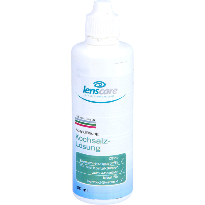 Lenscare Kochsalzlösung zur Reinigung und Pflege von Kontaktlinsen, 100 ml LOE