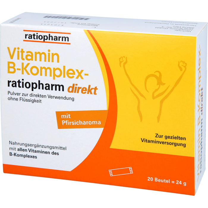 Ratiopharm Vitamin B-Komplex direkt Pulver mit Pfirsicharoma, 20 pcs. Sachets