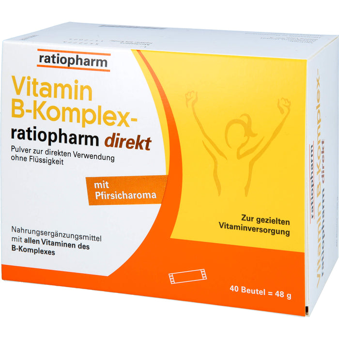 Ratiopharm Vitamin B-Komplex direkt Pulver mit Pfirsicharoma, 40 pcs. Sachets