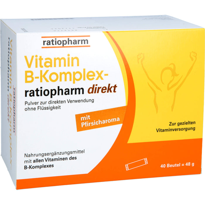 Ratiopharm Vitamin B-Komplex direkt Pulver mit Pfirsicharoma, 40 pc Sachets