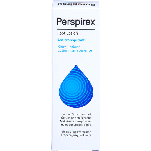 Perspirex Foot Lotion Antitranspirant hemmt Schwitzen und Geruch an den Füßen, 100 ml Lotion