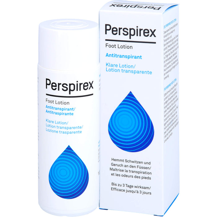 Perspirex Foot Lotion Antitranspirant hemmt Schwitzen und Geruch an den Füßen, 100 ml Lotion
