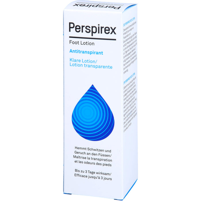 Perspirex Foot Lotion Antitranspirant hemmt Schwitzen und Geruch an den Füßen, 100 ml Lotion