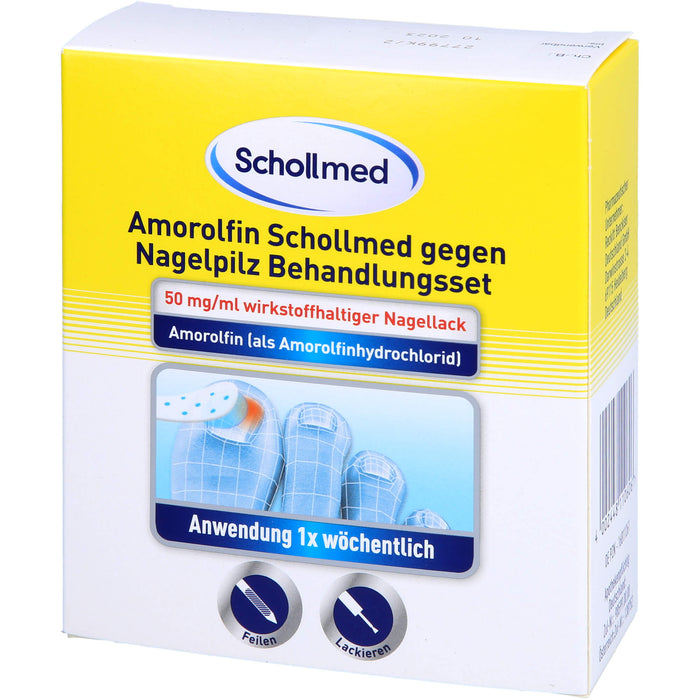 Amorolfin Schollmed gegen Nagelpilz Behandlungsset, 2.5 ml Vernis à ongles contenant une substance active