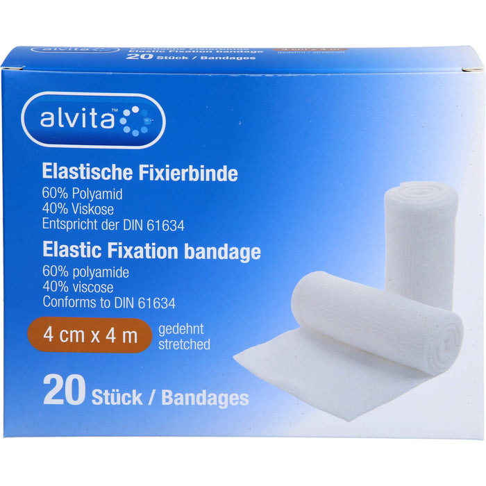 Alvita elastische Fixierbinde 4 cm x 4 m, 20 St. Binde