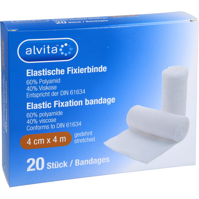 Alvita elastische Fixierbinde 4 cm x 4 m, 20 pc Bandage