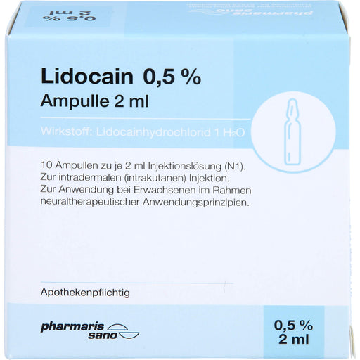 Lidocain pharmarissano 0,5 % Injektionslösung, 10 St. Ampullen