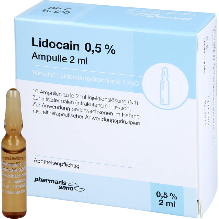 Lidocain pharmarissano 0,5 % Injektionslösung, 10 St. Ampullen