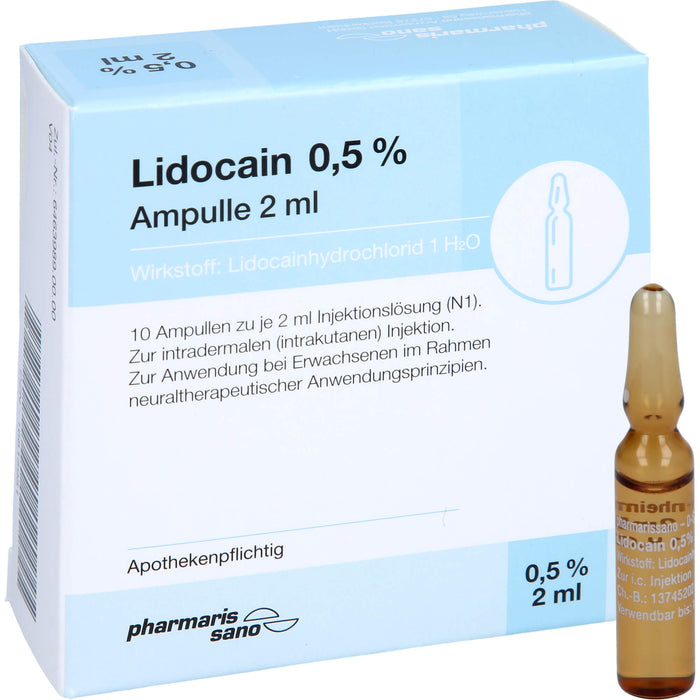 Lidocain pharmarissano 0,2 % Injektionslösung, 10 pcs. Ampoules