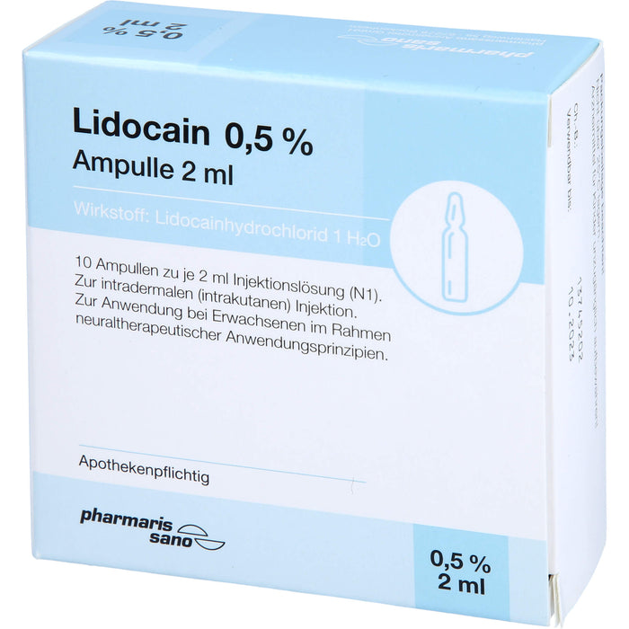 Lidocain pharmarissano 0,2 % Injektionslösung, 10 pcs. Ampoules