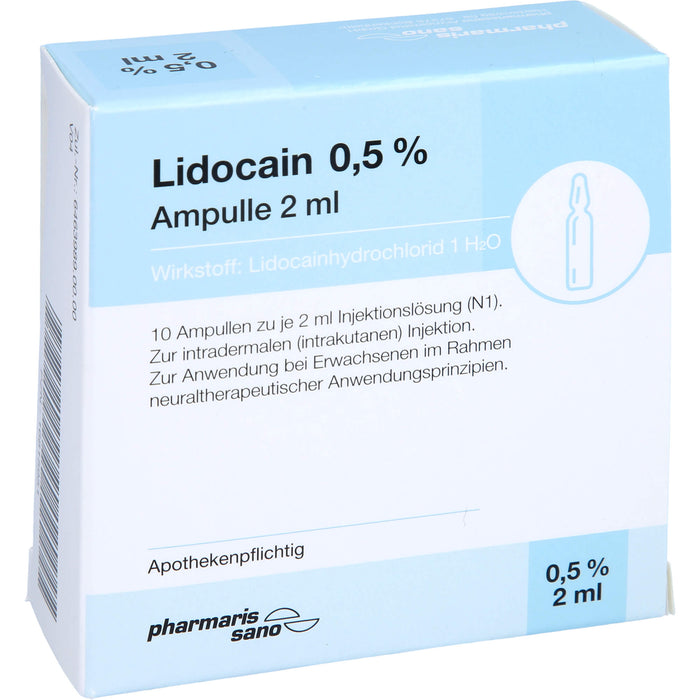 Lidocain pharmarissano 0,2 % Injektionslösung, 10 pcs. Ampoules