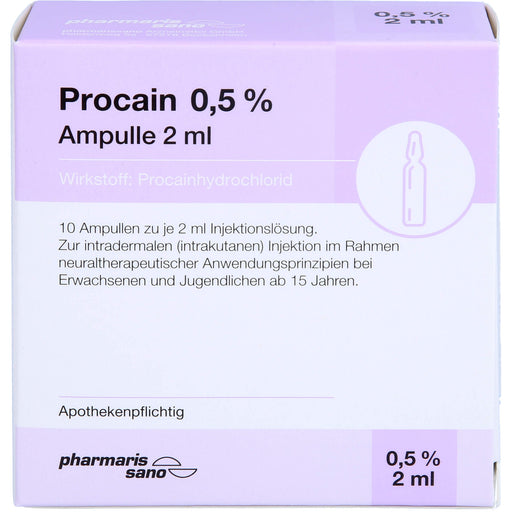 Procain pharmarissano 0,5 % Ampulle 2 ml, 20 ml Ampullen