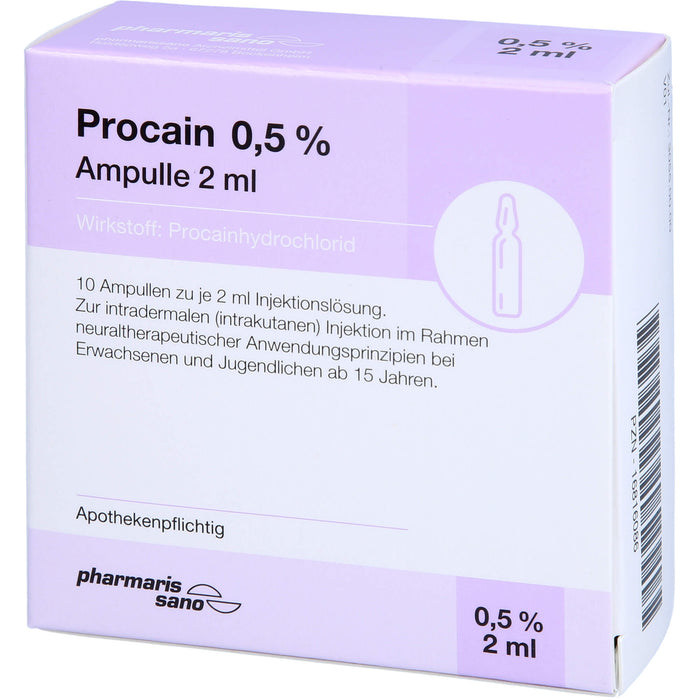 Procain pharmarissano 0,5 % Ampulle 2 ml, 20 ml Ampoules