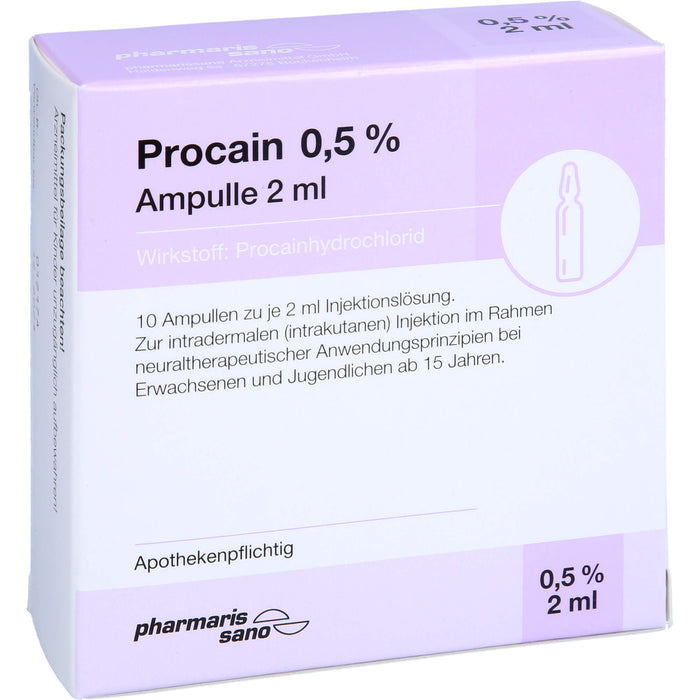 Procain pharmarissano 0,5 % Ampulle 2 ml, 20 ml Ampoules