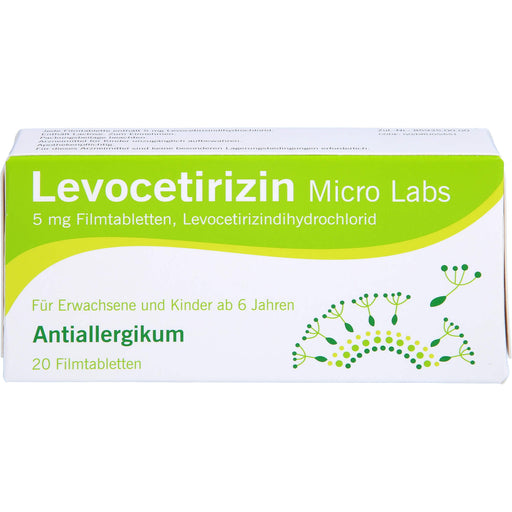 Micro Labs Levocetirizin 5 mg Filmtabletten bei Allergien, 20 St. Tabletten