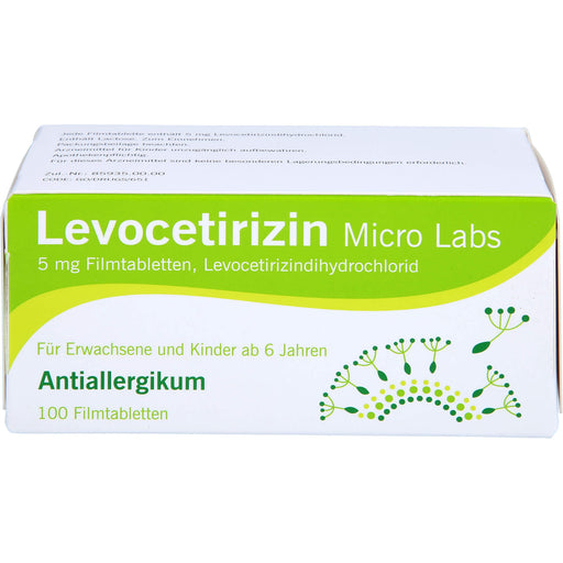 Micro Labs Levocetirizin 5 mg Filmtabletten bei Allergien, 100 St. Tabletten
