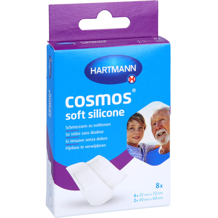 HARTMANN Cosmos Soft Silicone Pflasterstrips 2 Größen, 8 pc Pansement