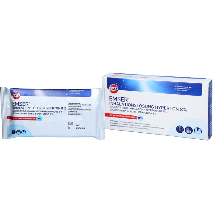 Emser Inhalationslösung hyperton 8%, 20 St. Ampullen