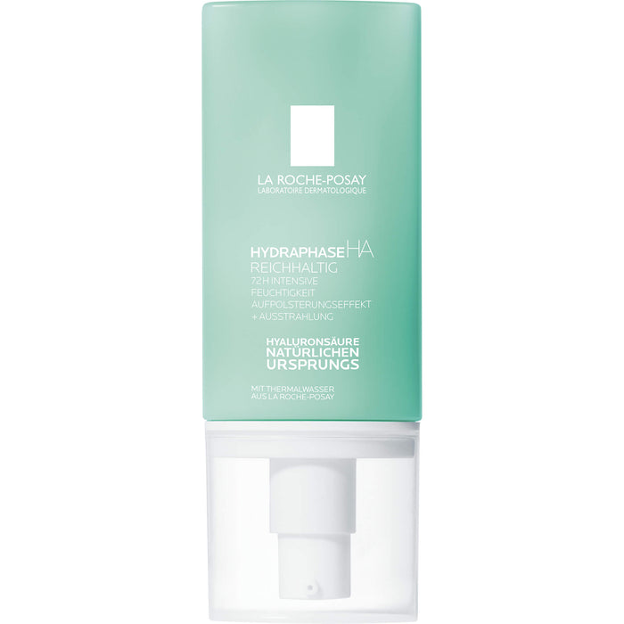 La Roche-Posay Hydraphase HA Reichhaltig 72h intensive Feuchtigkeitspflege mit Aufpolsterungseffekt, 50 ml Cream