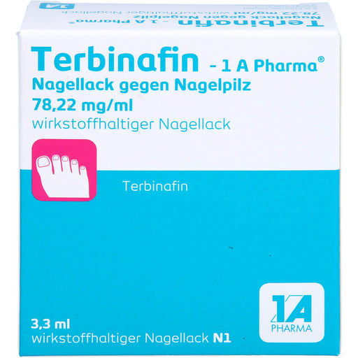 Terbinafin - 1 A Pharma  Nagellack gegen Nagelpilz 78,22 mg/ml wirkstoffhaltiger Nagellack, 3.3 ml Lösung