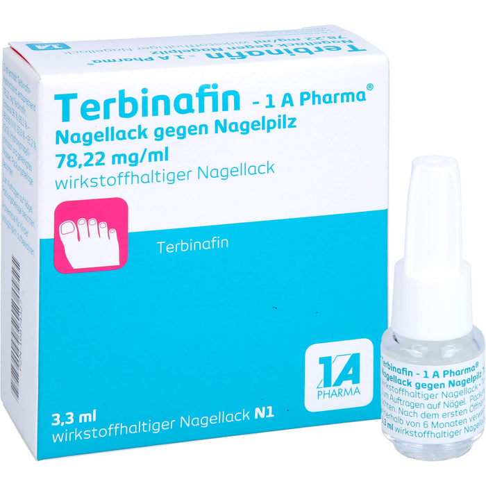 Terbinafin - 1 A Pharma  Nagellack gegen Nagelpilz 78,22 mg/ml wirkstoffhaltiger Nagellack, 3.3 ml Solution