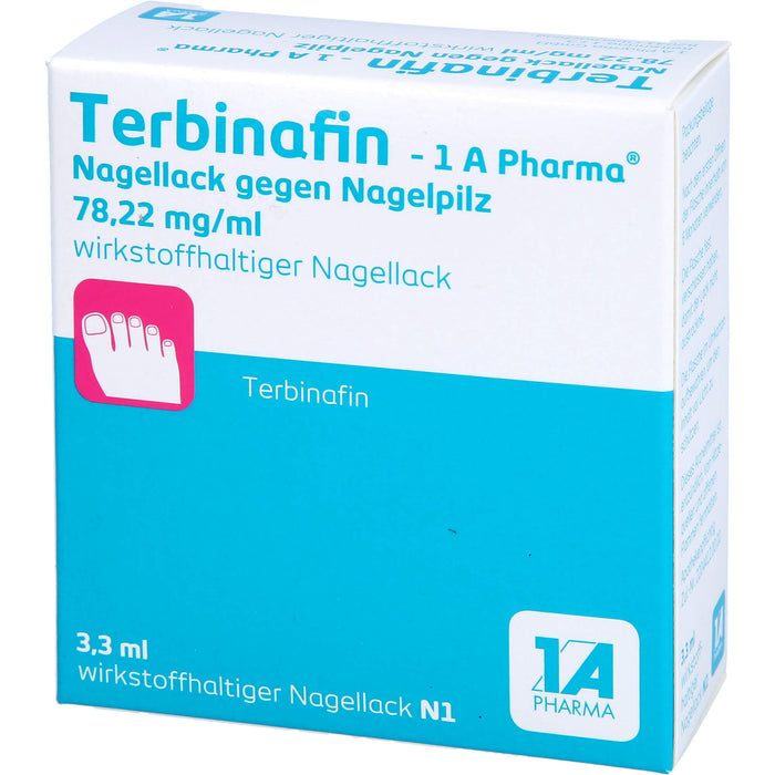 Terbinafin - 1 A Pharma  Nagellack gegen Nagelpilz 78,22 mg/ml wirkstoffhaltiger Nagellack, 3.3 ml Solution