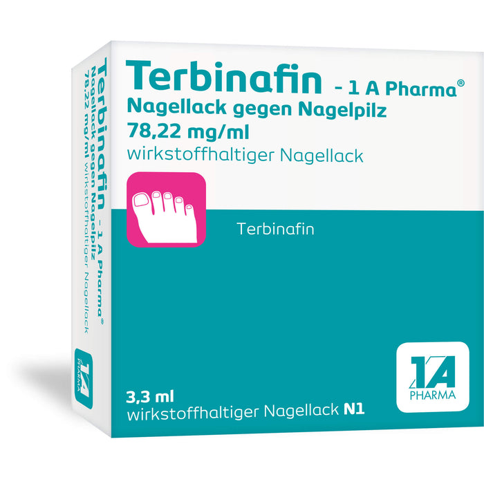 Terbinafin - 1 A Pharma  Nagellack gegen Nagelpilz 78,22 mg/ml wirkstoffhaltiger Nagellack, 3.3 ml Solution