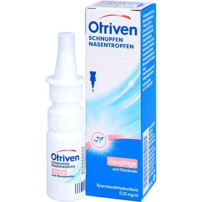 Otriven gegen Schnupfen 0,025 % Nasentropfen, Für Säuglinge und Kleinkinder unter 2 Jahren, 10 ml Solution