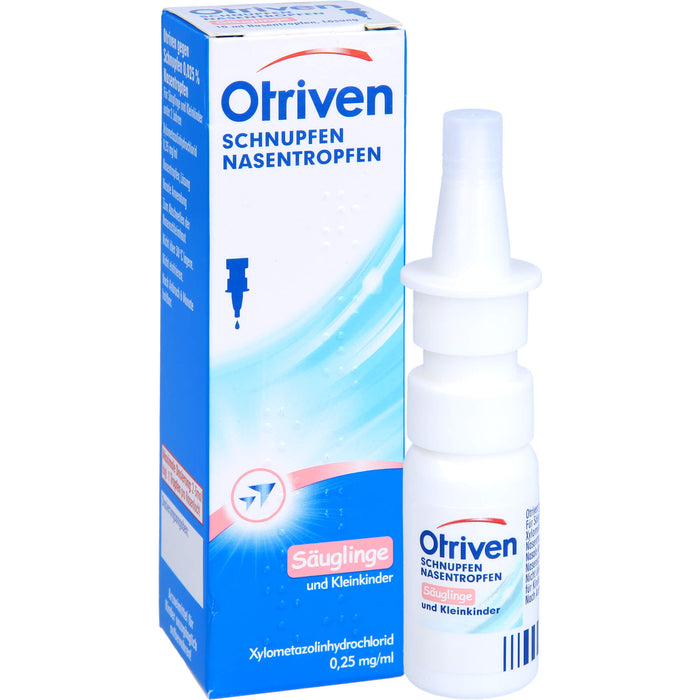 Otriven gegen Schnupfen 0,025 % Nasentropfen, Für Säuglinge und Kleinkinder unter 2 Jahren, 10 ml Solution