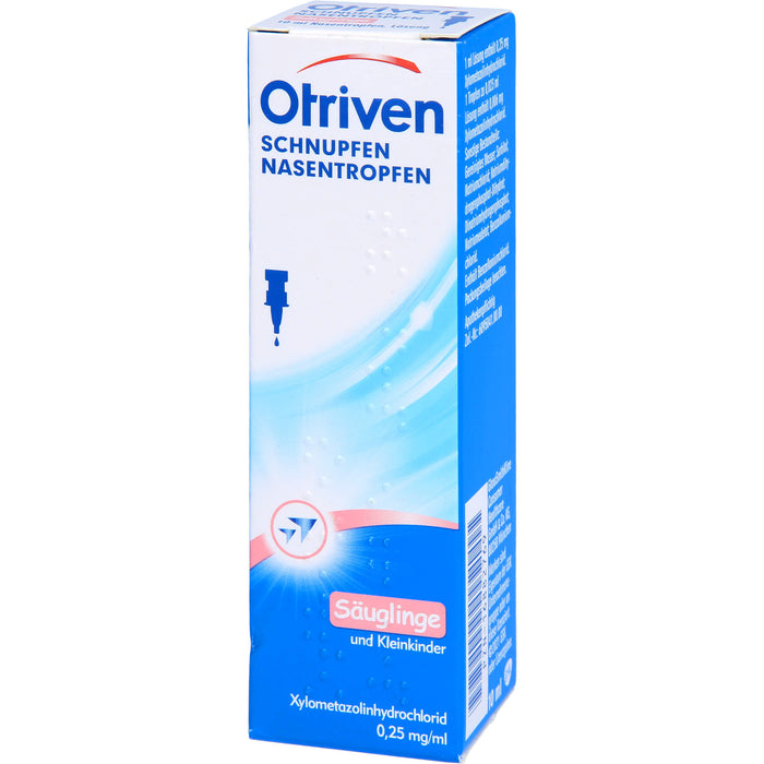 Otriven gegen Schnupfen 0,025 % Nasentropfen, Für Säuglinge und Kleinkinder unter 2 Jahren, 10 ml Solution
