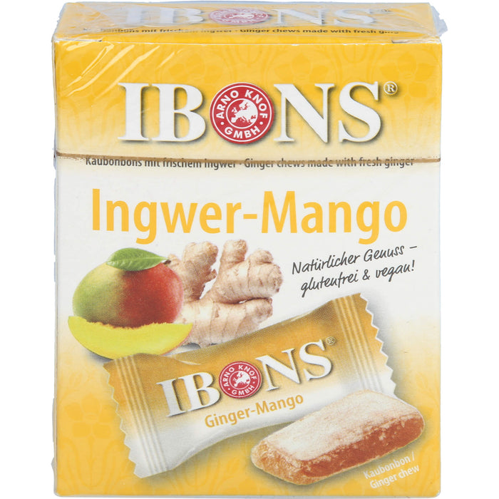 IBONS Ingwer Mango Kaubonbons, 60 g Bonbons
