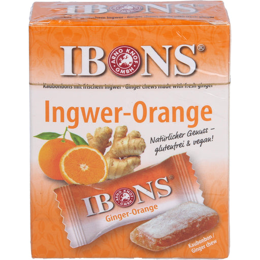 IBONS Ingwer Orange Kaubonbons, 60 g Bonbons