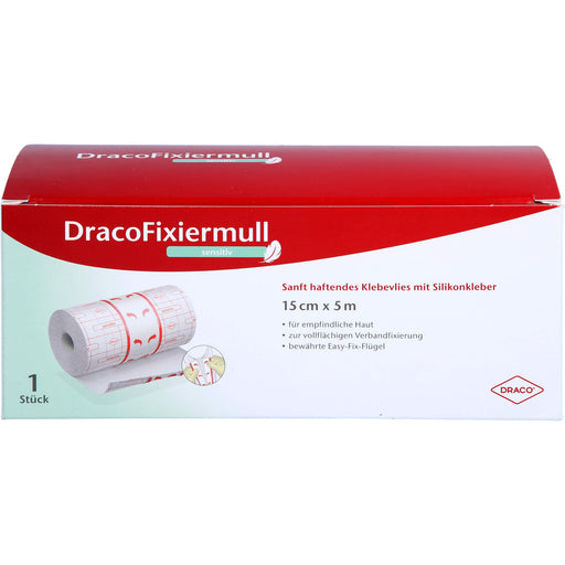 Draco Fixiermull sensitiv 15 cm x 5 m, 1 St. Verband